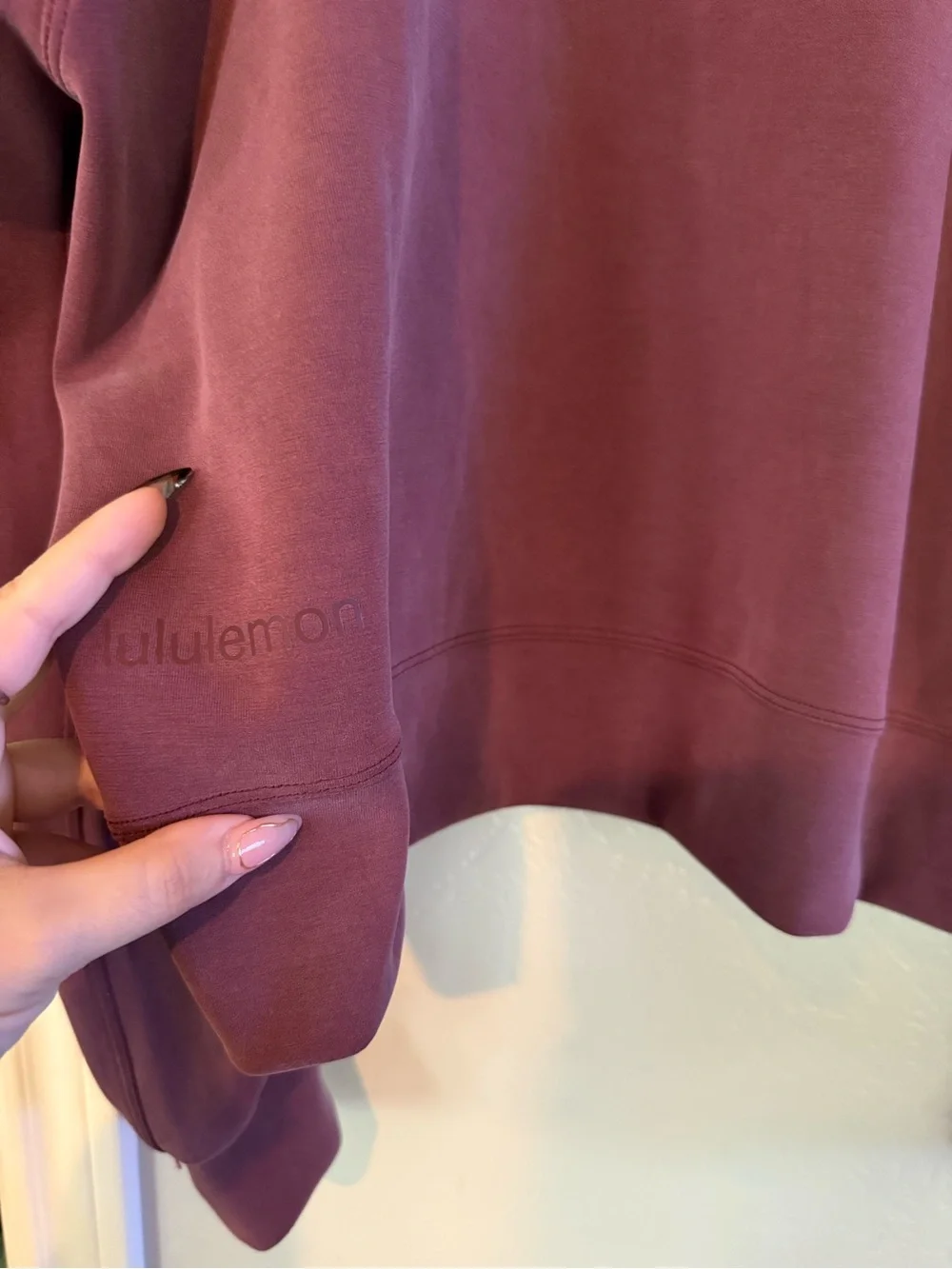 Lululemon size 14 perfectly oversized crop crew sweatshirt in softstreame
